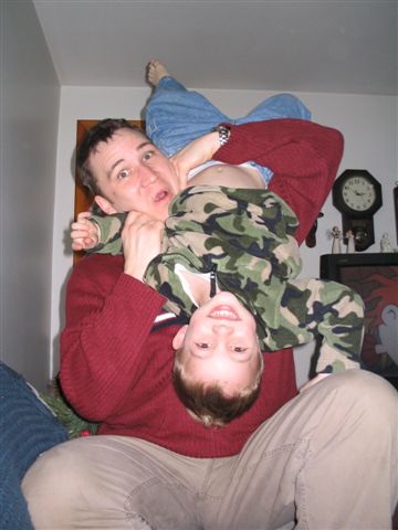 Conio goofing around with nephew Justin