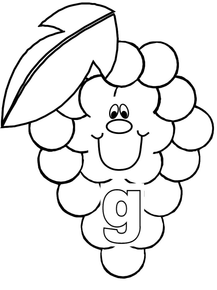 Grapes coloring pages