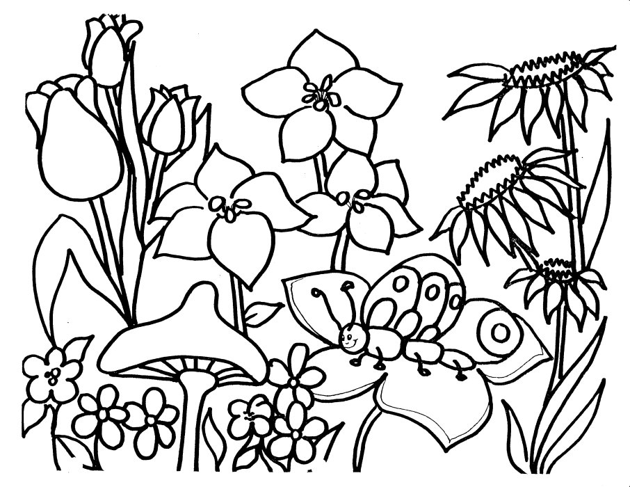 Spring coloring pages