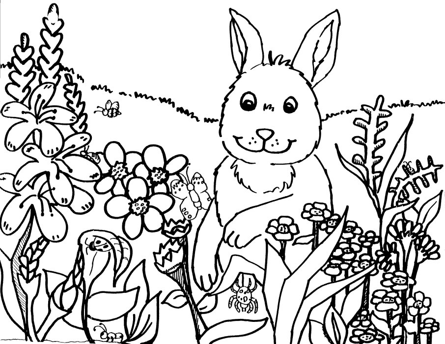 Spring coloring book pages you can print and color. title=