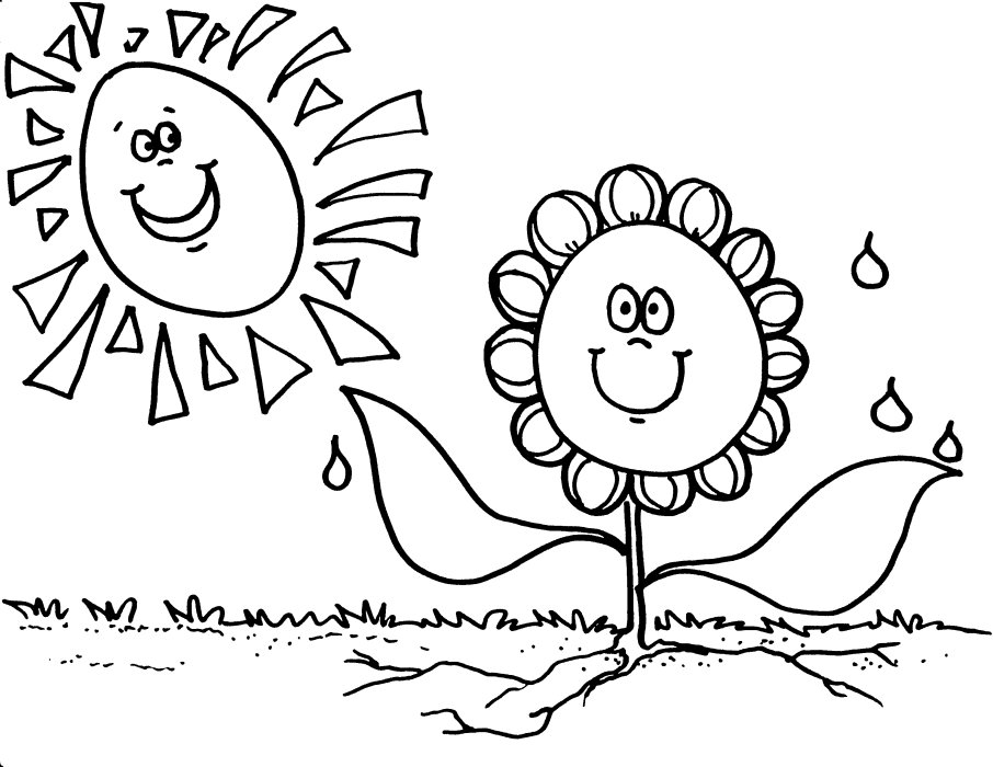 Spring coloring pages