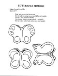 Butterly mobile coloring page