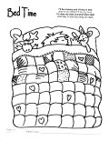 Coloring Sheet of Bed Full of Animals