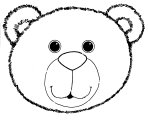 Coloring Sheet of a Bear Head