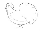 Coloring Sheet of a rooster