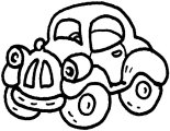 The love bug coloring page