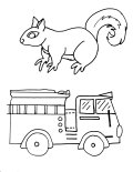 Fire truck coloring page