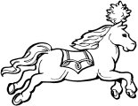 Circus horse coloring sheet