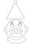 Circus clown coloring sheet