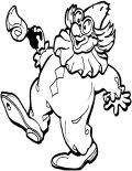 Circus clown coloring sheet