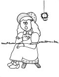 Little miss muffet Coloring Sheet