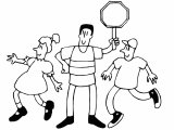 Crossing guard Coloring Sheet