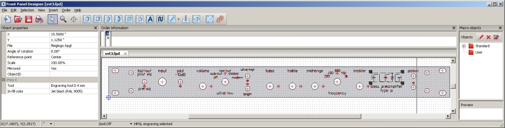 Front panel as shown by Front Panel Designer