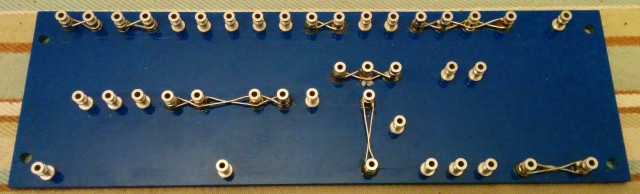 Jon's Trainwreck Express main board turrets
                        laced