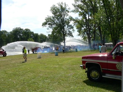 line of pumpers