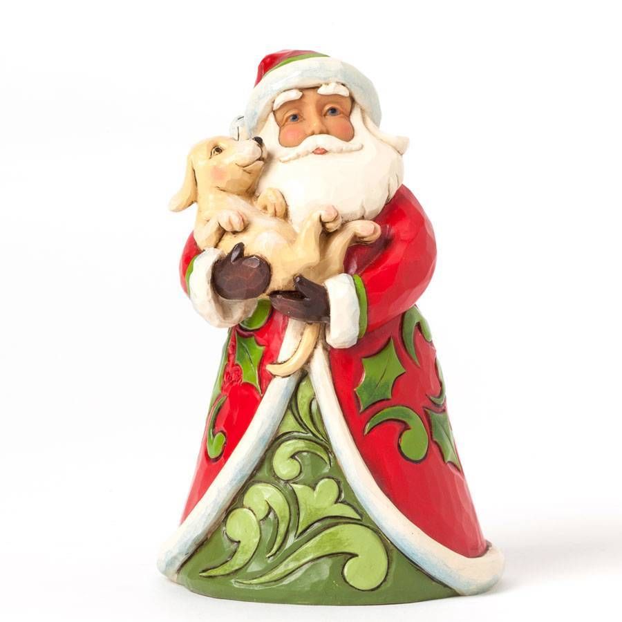Small Santa with Puppy - Santa's Best
                            Friend