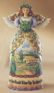 Musical Irish Angel -
                            May the Road Rise Up to Meet You plays When
                            Irish Eyes are Smiling