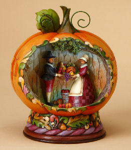Lighted Pumpkin Diorama
                            - Blessings of the Harvest