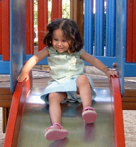 Down the slide
