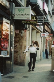 carrying down the street