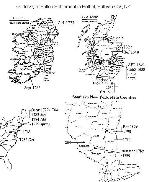Maps of Ireland, Scotland, New York USA