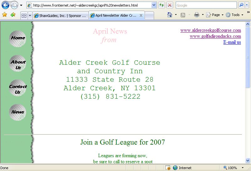 April Newsletter,online now!