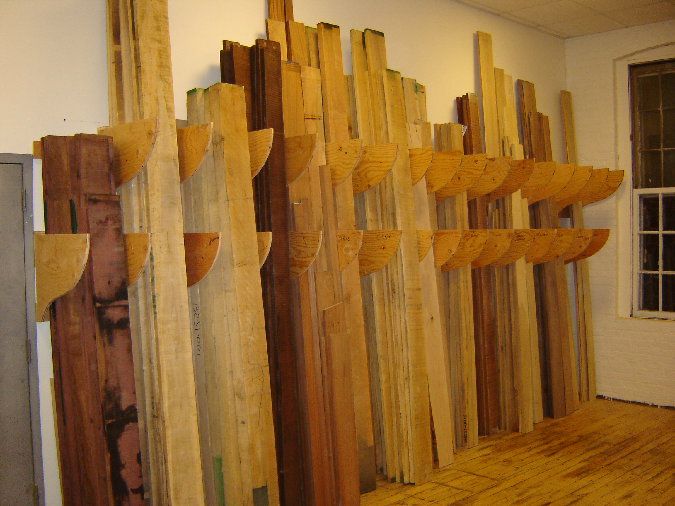 AMHS lumber in the racks
