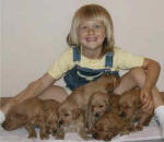 Danielle with puppies!