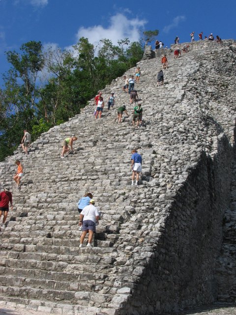 Climbing Nohoch Mul