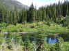 Lower Snowshoe Lake from our possible campsite.