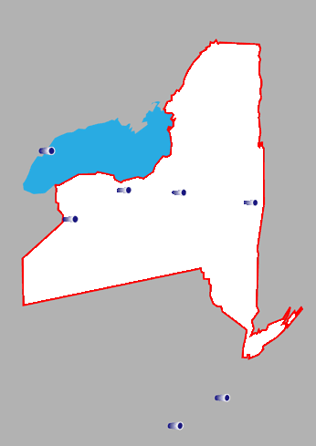 NY map showing group locations
