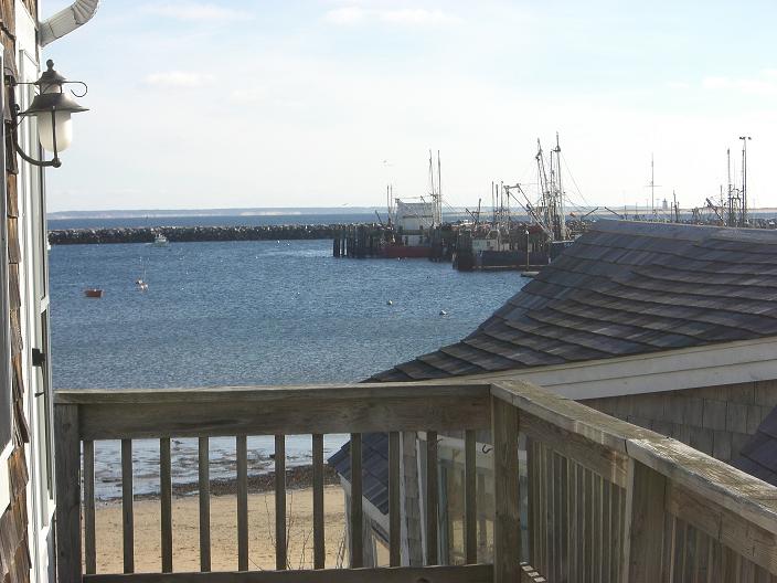 view of bay from deck