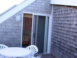 table and chairs on private deck