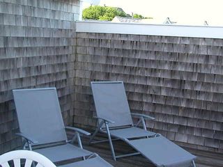 lounge chairs on private deck