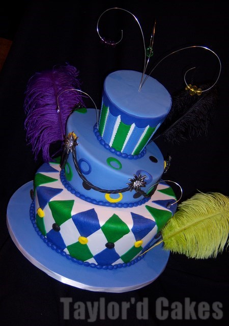 Mardi Gras Topsy Turvy Cake Mardi Gras Topsy Turvy Cake