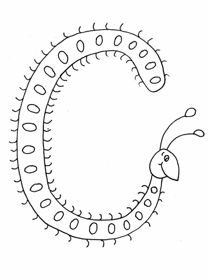 letter a coloring sheet. Caterpillar coloring page