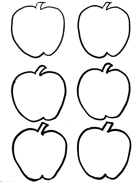 half apples coloring pages - photo #30
