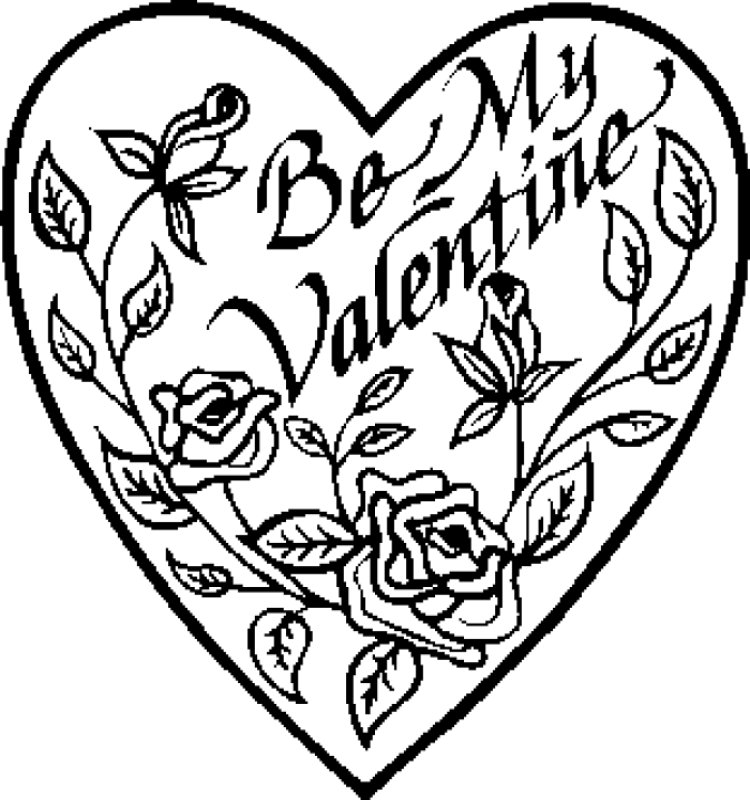 heart valentine. Holiday - Coloring Sheets