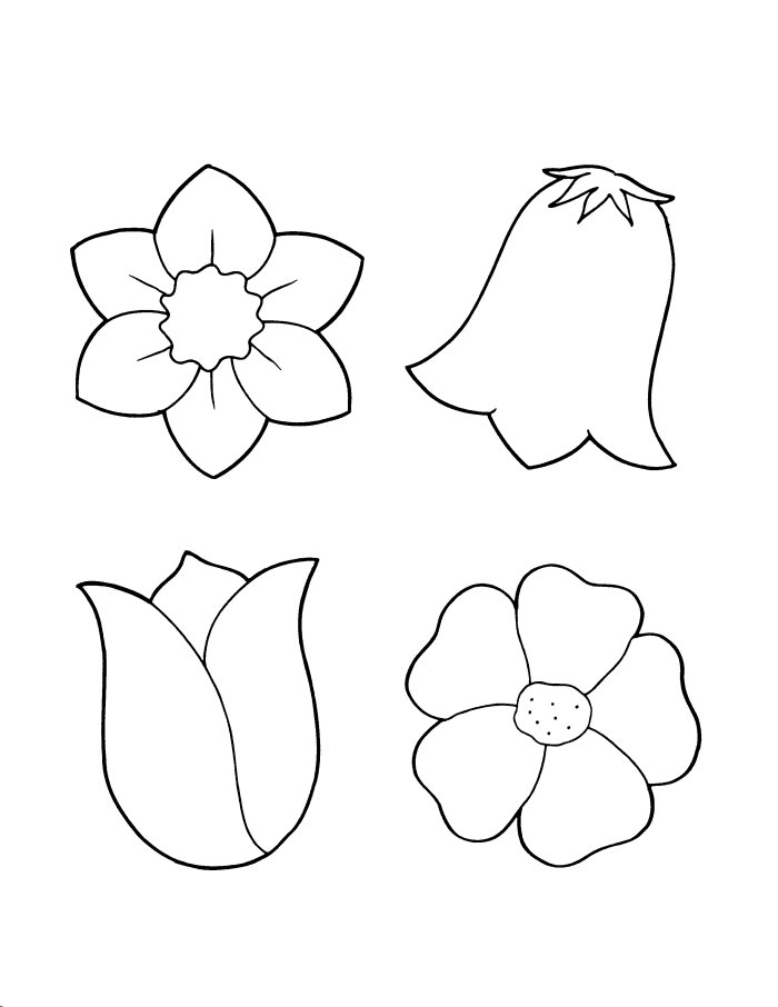 images of spring flowers coloring pages - photo #23