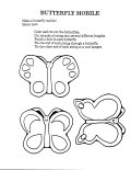 Butterly mobile coloring page
