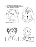 Finger puppets coloring page