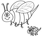 Coloring Sheet of bees