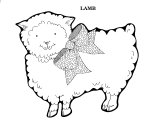 Coloring Sheet of a lamb