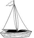 Sail boat coloring page