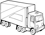 Semi truck coloring page