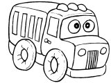 Funny truck coloring page