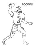 Coloring Sheet of a football player