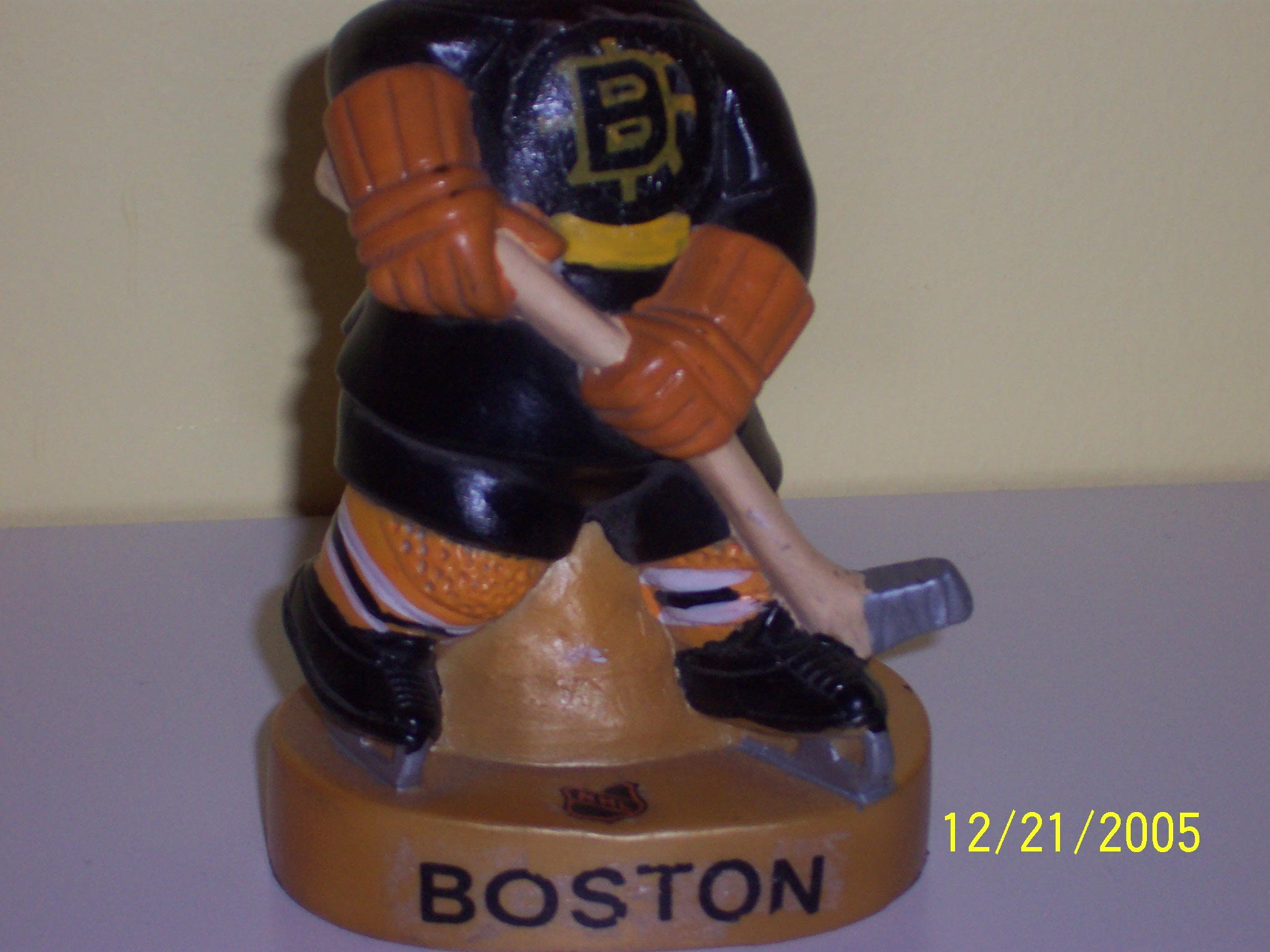 Boston Bruins plastic doll base