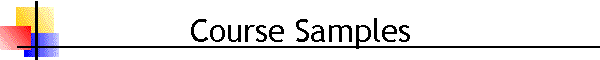 Course Samples