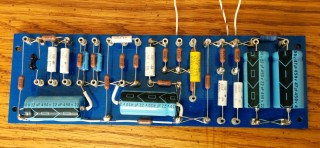 Components placed on main board for Jon's
Trainwreck Express
